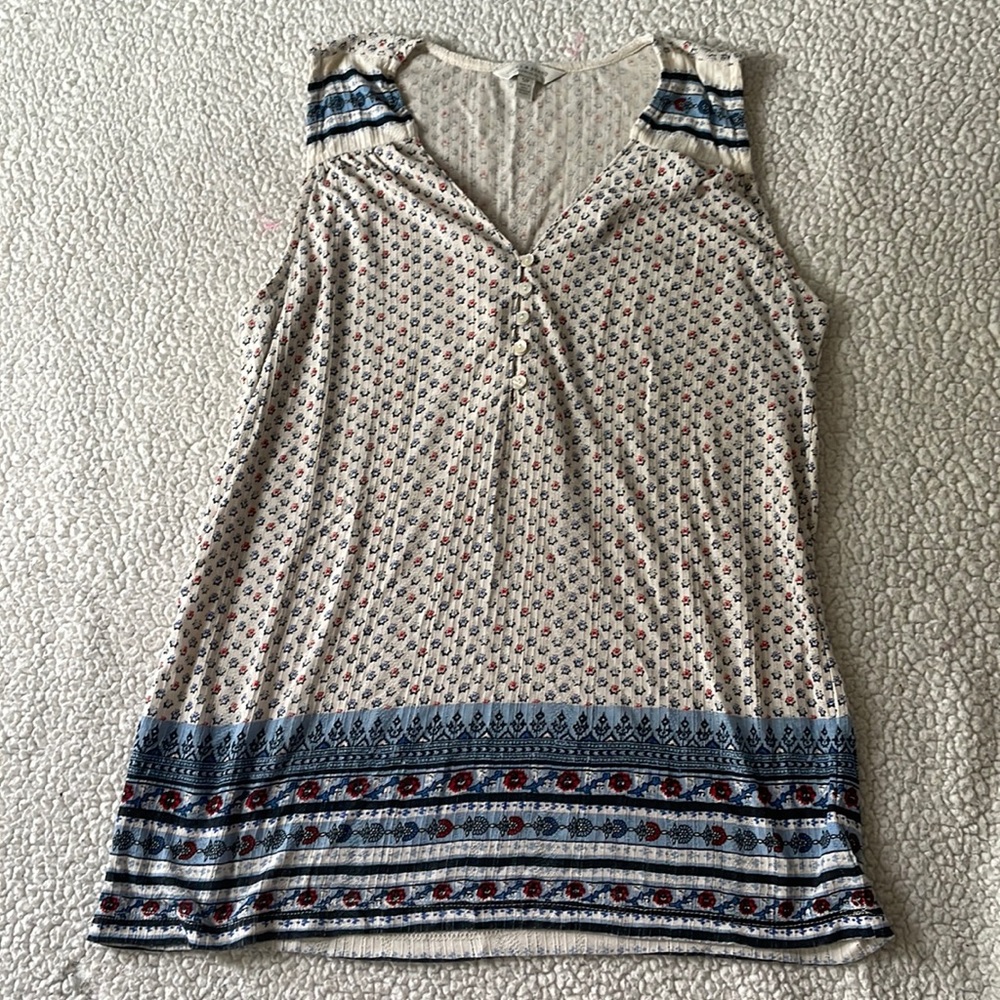 Lucky brand sleeveless floral top